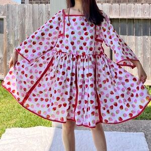 Handmade Strawberry Bandana Dress SKU 05045
